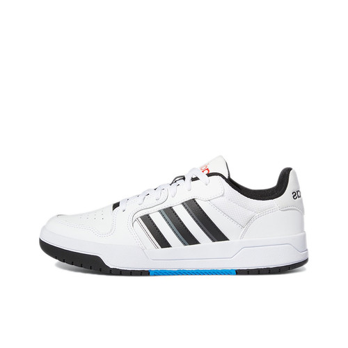 adidas neo Entrap 皮革 时尚 低帮 板鞋 男女同款 白黑GW5499