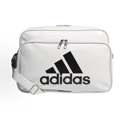 adidas 大Logo 聚氨酯 斜挎单肩包 常规 男女同款 白色CX4037