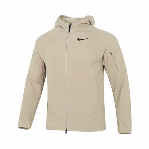 Nike 纯色Logo徽标连帽休闲外套夹克 男款 卡其色DQ6594-247