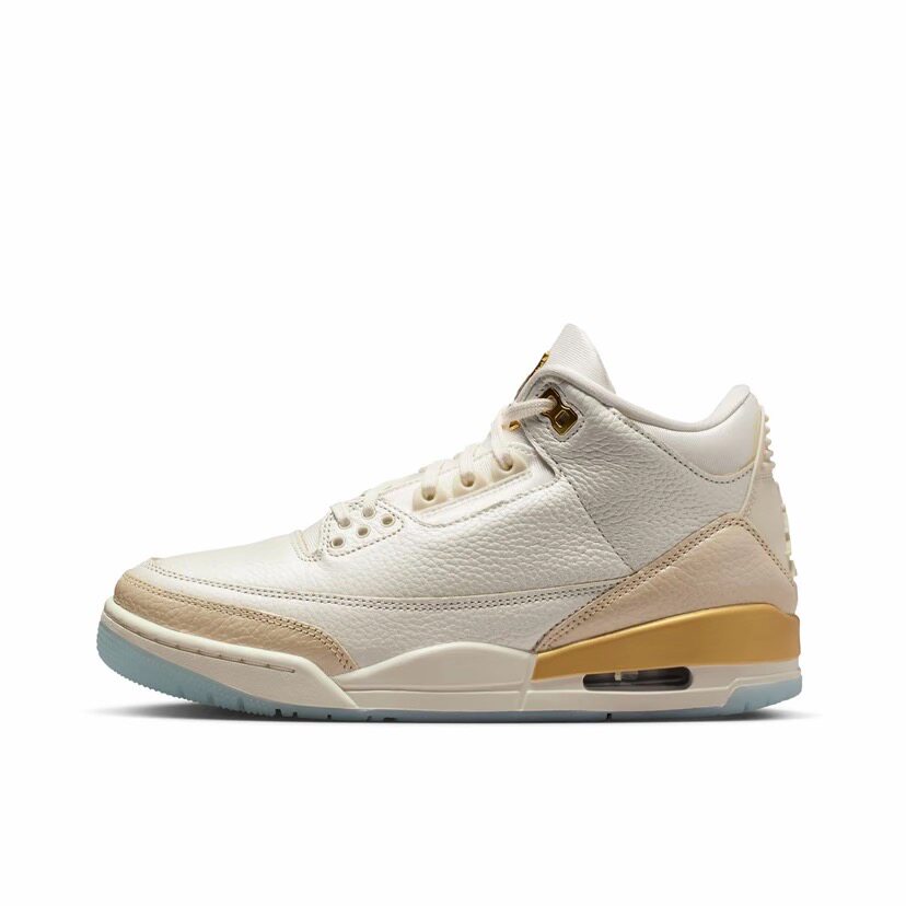 Jordan Air Jordan 3 中帮 复古篮球鞋 女款 米白色IB2255-100