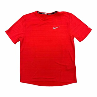 Nike Dri-Fit Miler logo印花条纹速干圆领短袖T恤 男CU5993-635