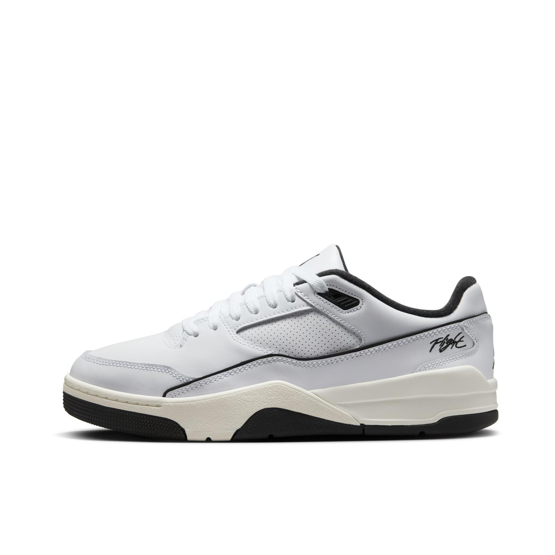 Jordan FLIGHT COURT 舒适百搭 低帮 复古男女白黑色HF3255-100图片
