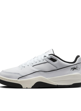Jordan FLIGHT COURT 舒适百搭 低帮 复古男女白黑色HF3255-100