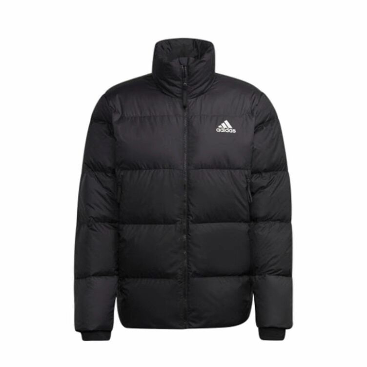 adidas 户外纯色运动保暖面包羽绒服 冬季 男款 黑色GV5350