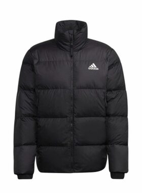 adidas 户外纯色运动保暖面包羽绒服 冬季 男款 黑色GV5350