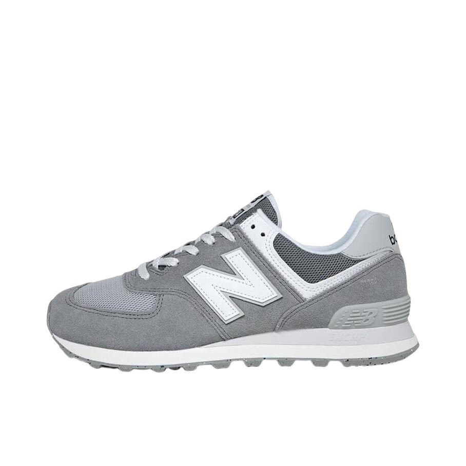 New Balance NB 574 合成革防滑耐磨 跑步鞋 男女同款灰白U574FGR
