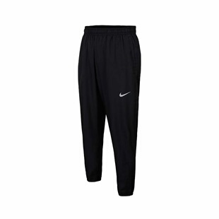 Nike Dri-Fit 小Logo梭织休闲九分针织运动裤 男款 黑DD4895-010