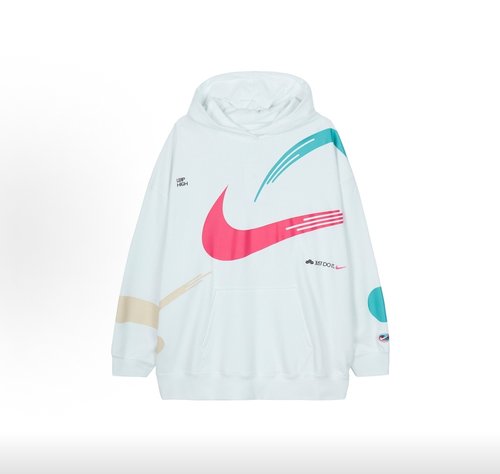 Nike 兔年CNY系列 Oversize 风针织连帽卫衣 女款 白色FD4798-121
