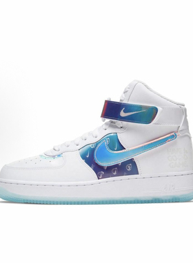 Nike Air Force 1 Low AF1黑镭射炫彩高帮空军板鞋DC2111-191