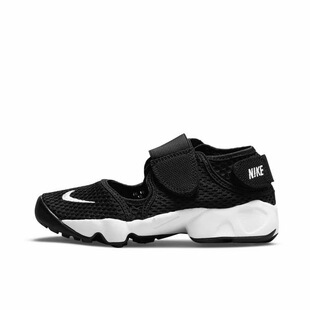NikeAir Rift 魔术贴镂空透气 低帮 黑白 儿童款322359-014