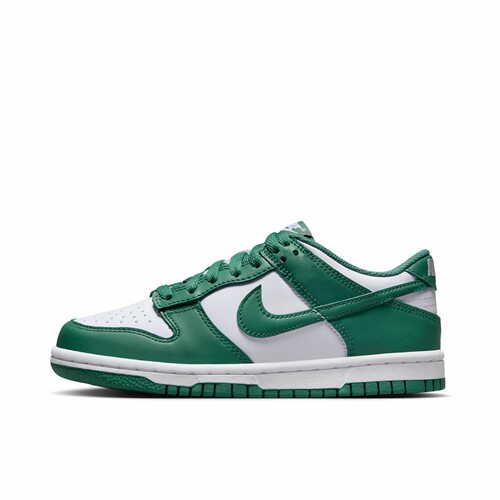 Nike Dunk Low 皮革 舒适低帮 儿童板鞋 绿白 男女同款HF4798-100