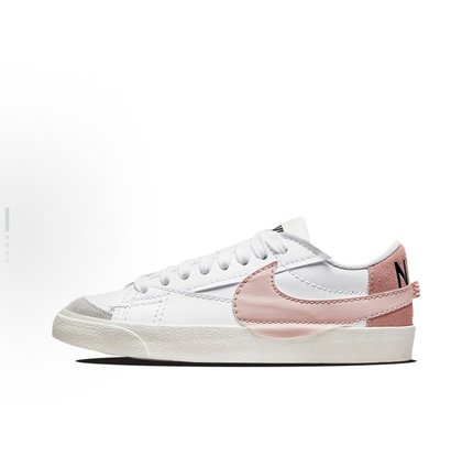 Nike Blazer 77 Jumbo 低帮 板鞋 女款 白粉DQ1470-102