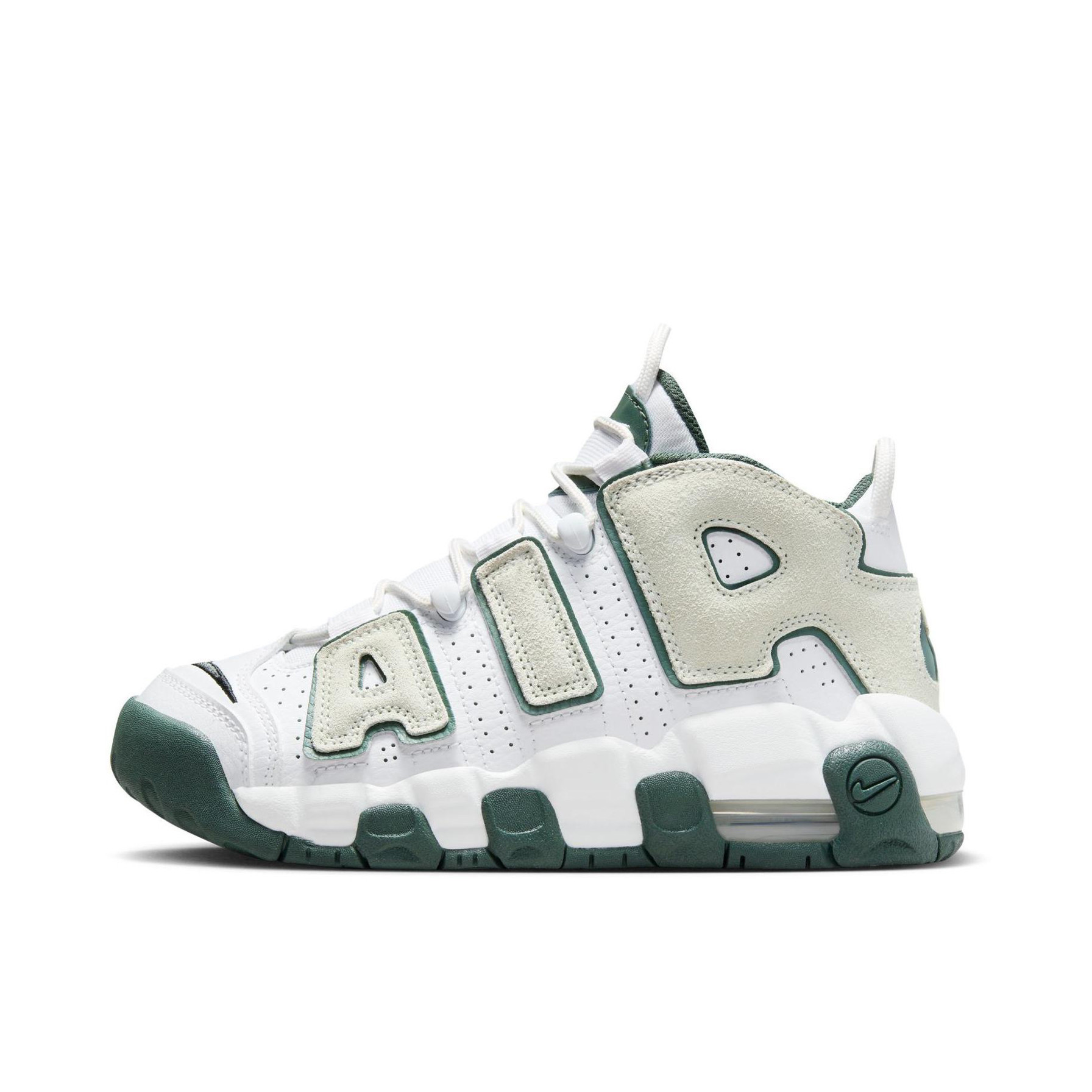 Nike Air More Uptempo 皮蓬大Air休闲鞋 GS/白色/绿色FQ1938-100