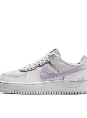 Nike Air Force 1 空军一号 板鞋 女款/纯白色/紫色FN6335-102