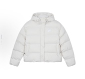 白色FD8291 Nike 女款 连帽运动面包夹克棉服 104 防风保暖短款