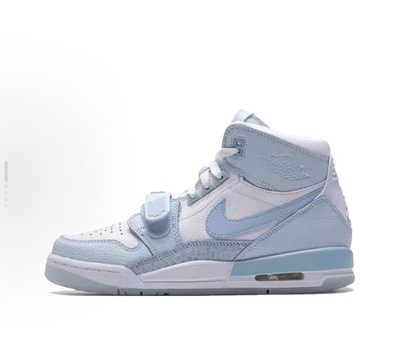 Jordan Legacy 312 合成革中帮 儿童篮球鞋 北卡蓝FV8118-141