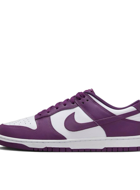 Nike Dunk 板鞋 防滑耐磨复古运动轻便绑带 白色/紫色DV0833-107