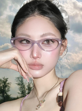 韩系紫色y2k千禧辣妹风墨镜女款