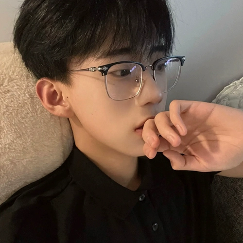 Половина очков для мужского модного и красивого цвета с большим цветом -рама -изменчивые цветовые очки Рамки женские близоручки доступны большие лица и глаза