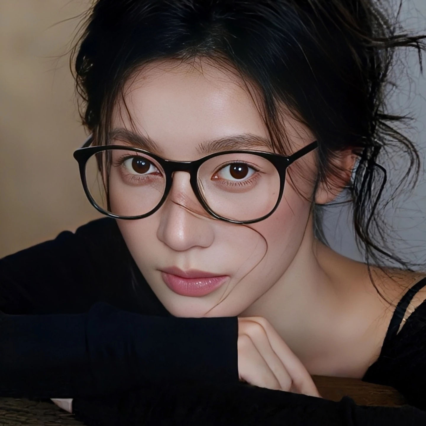 猫眼小香风黑框可配度数镜架