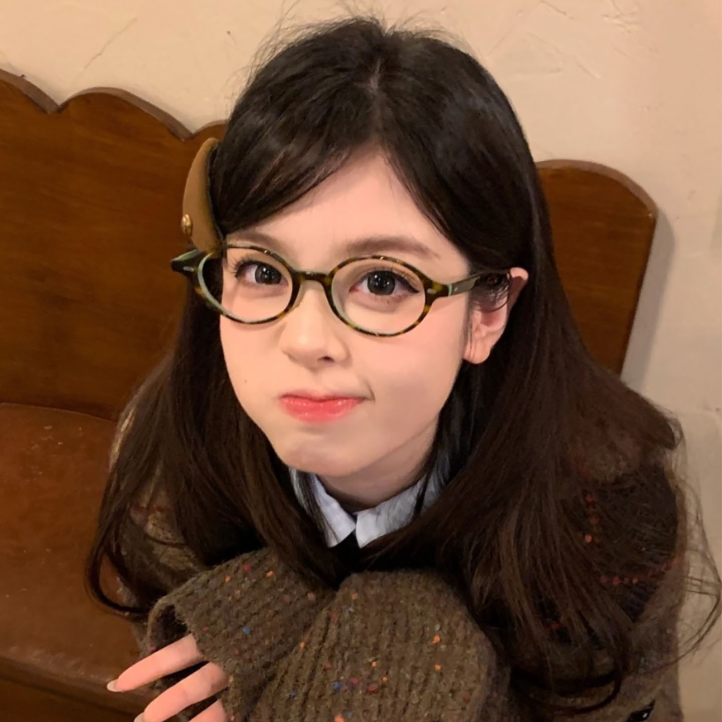 书呆子玳瑁椭圆平光眼镜