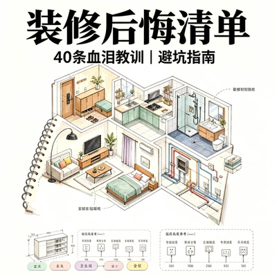 装修后悔清单四十条血泪教训全屋避坑指南新手业主入门攻略实用篇