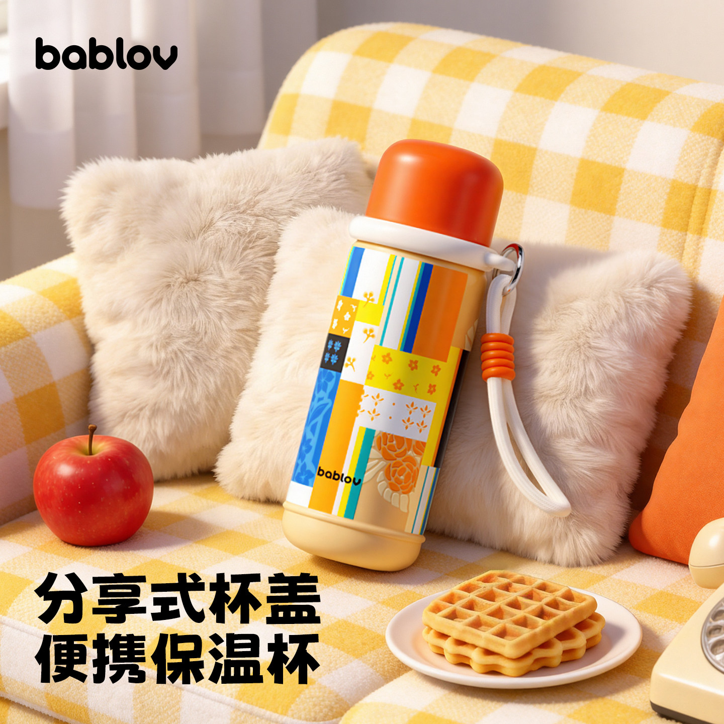 bablov保温杯女生高颜值2025新款水杯学生儿童随行杯小巧便携杯子