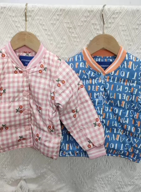 蓬头稚子品牌童装深秋冬男女童羽绒内胆可爱樱桃棒球服款轻薄羽绒