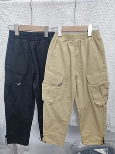 不可比喻品牌童装春秋束脚弹力工装长裤男女中大童百搭潮休闲长裤