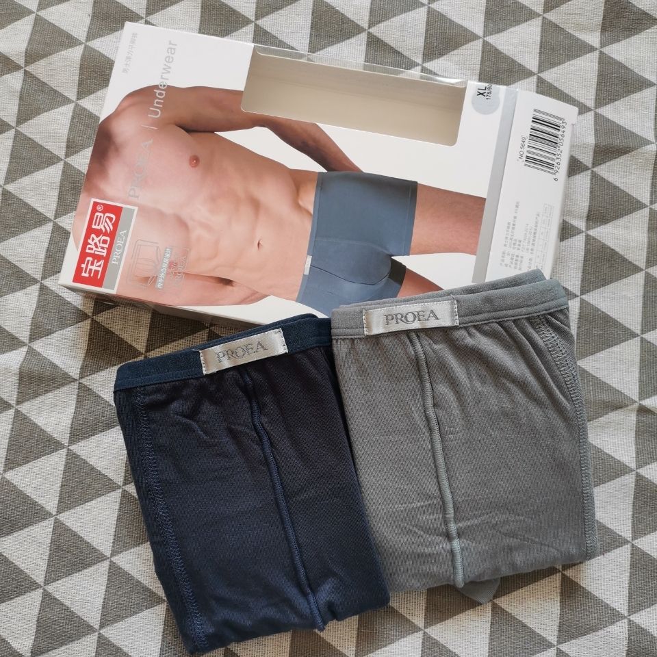 5649宝路易男士平角内裤无磁柔软空气不变形不起皱四角裤2条装