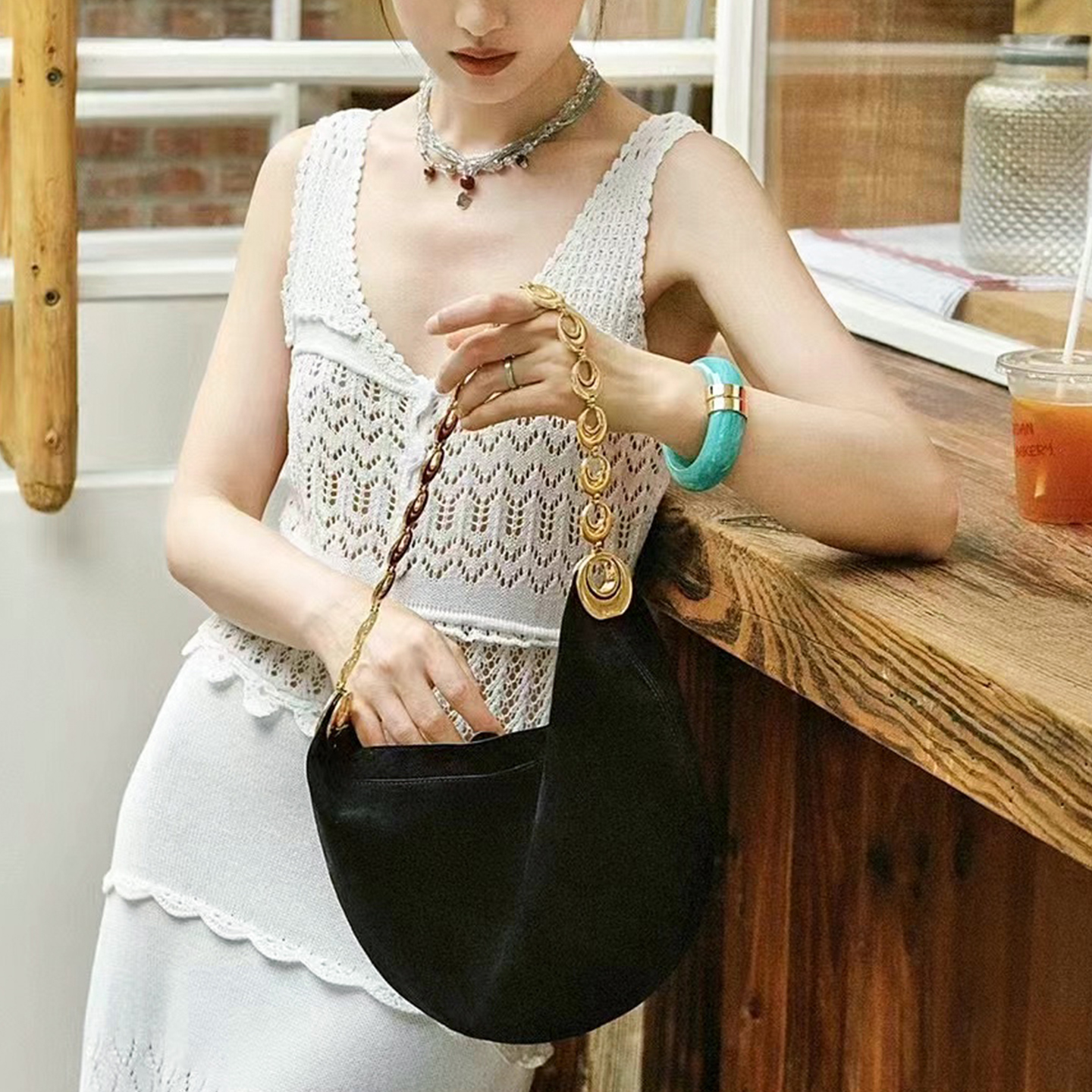 forms腋下包小众设计师麂皮高级