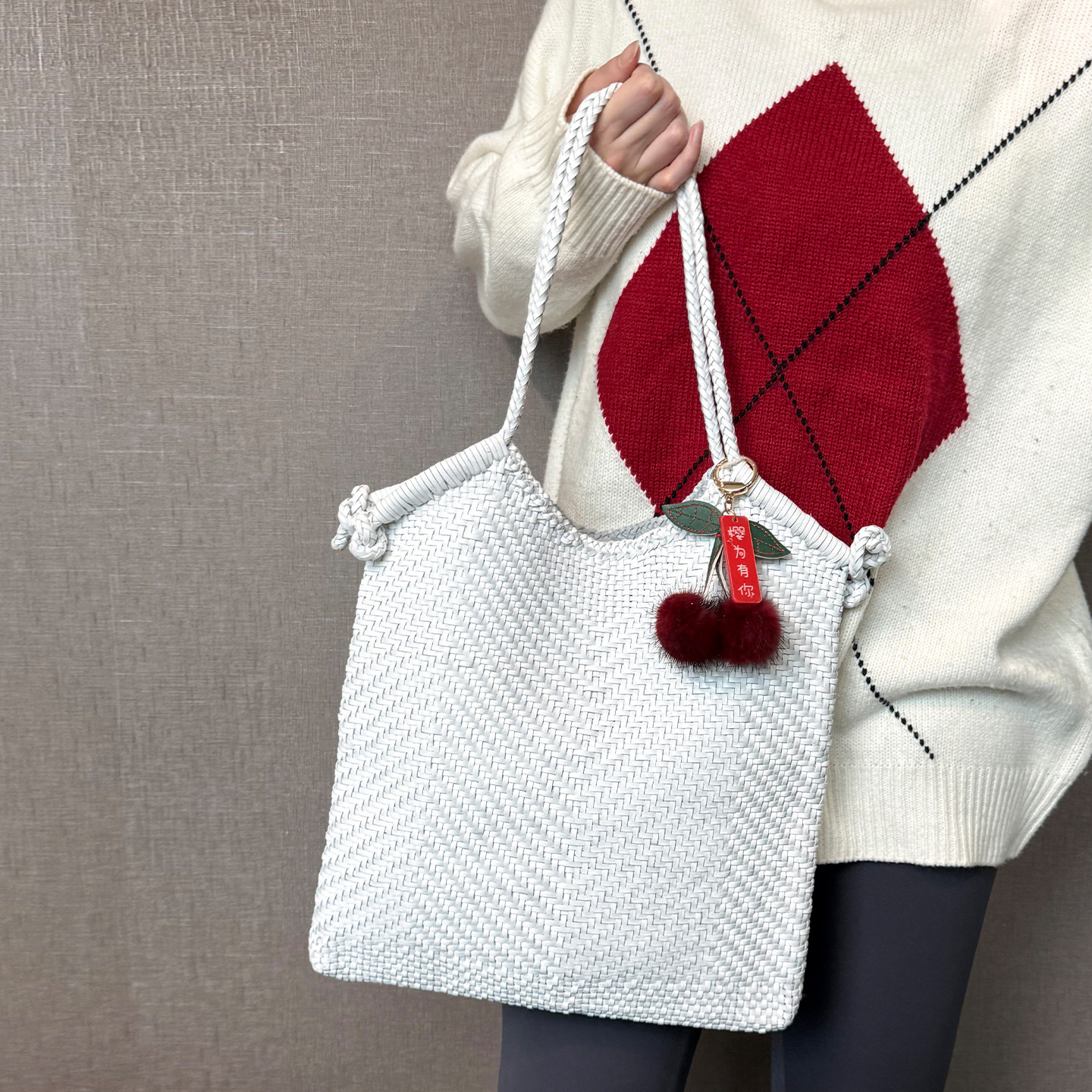 Dragon diffusion8149法式牛皮手工编织包拼色单肩包手提拎女小众,箱包皮具/热销女包/男包,通用款女包,淘宝优惠券,粉丝福利购,淘宝优惠卷