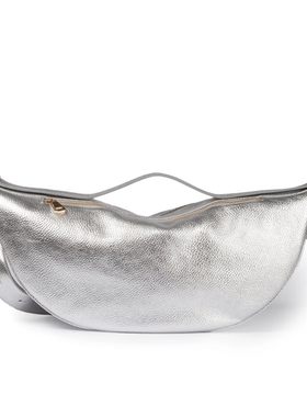 意大利Roberta Gandolfi小众经典小牛皮饺子包金属感单肩斜挎女包