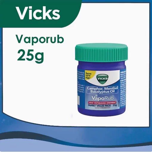 超好用菲律宾VicksVapoRub薄荷膏清凉通鼻防蚊虫叮咬止痒舒缓25g