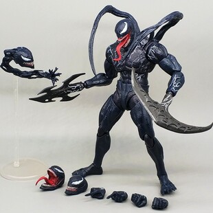7寸黑蜘蛛侠毒液手办模型屠杀特工可动人偶英雄远征玩具生日礼物