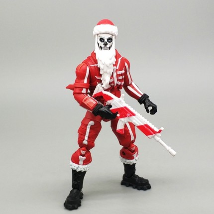 3.75寸堡垒之夜手办圣诞骷髅废铁兵人特种部队可动人偶模型玩具