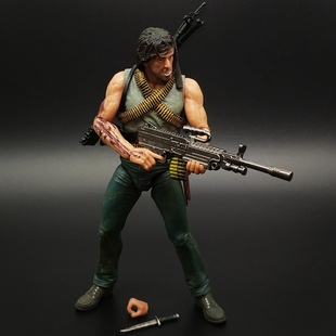 7寸史泰龙手办电影第一滴血兰博史泰龙蓝波阿诺可动手办玩具摆件