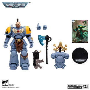 7寸战锤40K太空狼星际战士手办收藏级模型可动人偶玩具 麦克法兰