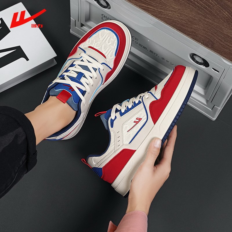 回力男鞋夏季透气网面潮牌百搭板鞋青少年痞帅滑板潮鞋运动休闲鞋