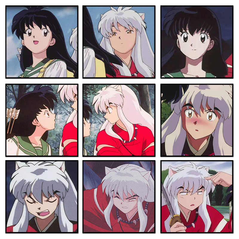 犬夜叉戈薇神乐 卡通动漫diy数字油画家居墙壁背景家居装饰挂画