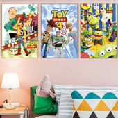 玩具总动员巴斯光年 diy数字油彩画动漫卧室儿童房装 饰手工填色画