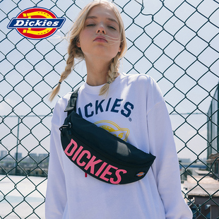 官方正品Dickies字母印花斜挎包迪克斯男女士蒂克情侣款休闲腰包