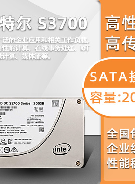 Intel/英特尔 S3700 200G 企业级SSD固态硬盘 SATA接口10DWPD回写