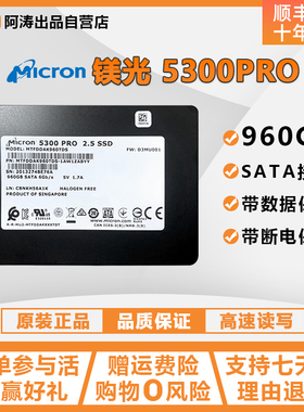 CRUCIAL/镁光 5300 PRO 960G企业级固态硬盘高速传输超强性能SSD