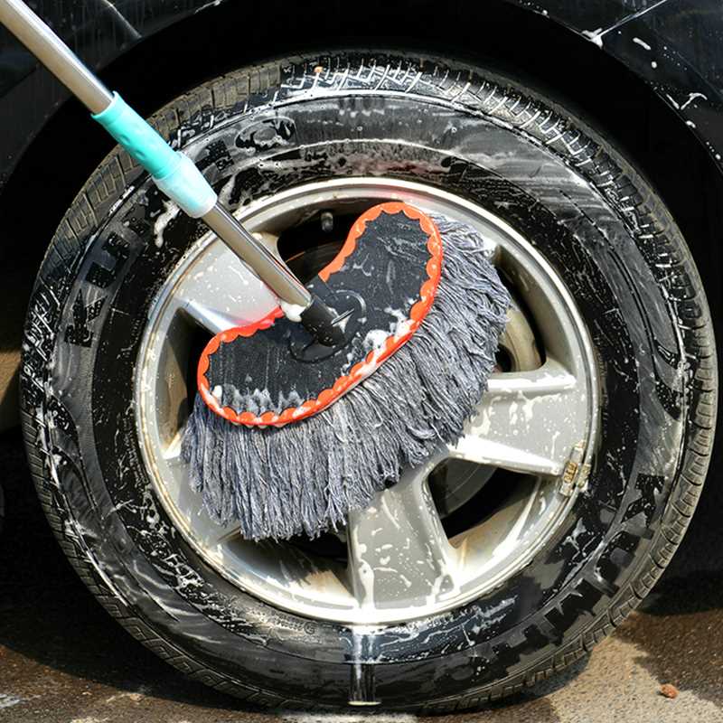 专业洗车拖把不伤车专用纯棉伸缩式加长擦车洗车刷子洗车套装用品
