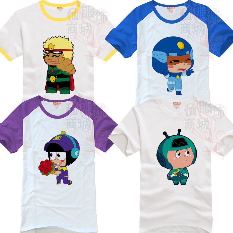 开心宝贝甜心超人纯棉短袖t恤一家三口口亲子装中大小童半截袖夏5