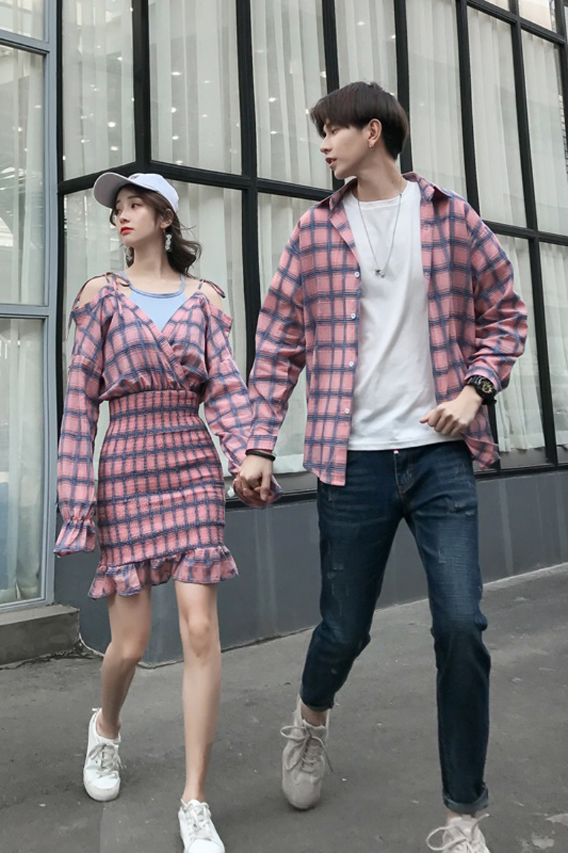 Gordon Clover Couples dress Autumn new pattern Korean Edition lattice shirt Korean Fan Easy Versatile shirtin the Women's clothing/Boutique , Shirt  category - from Buy2taobao.com to provide professional Taobao agent buy service