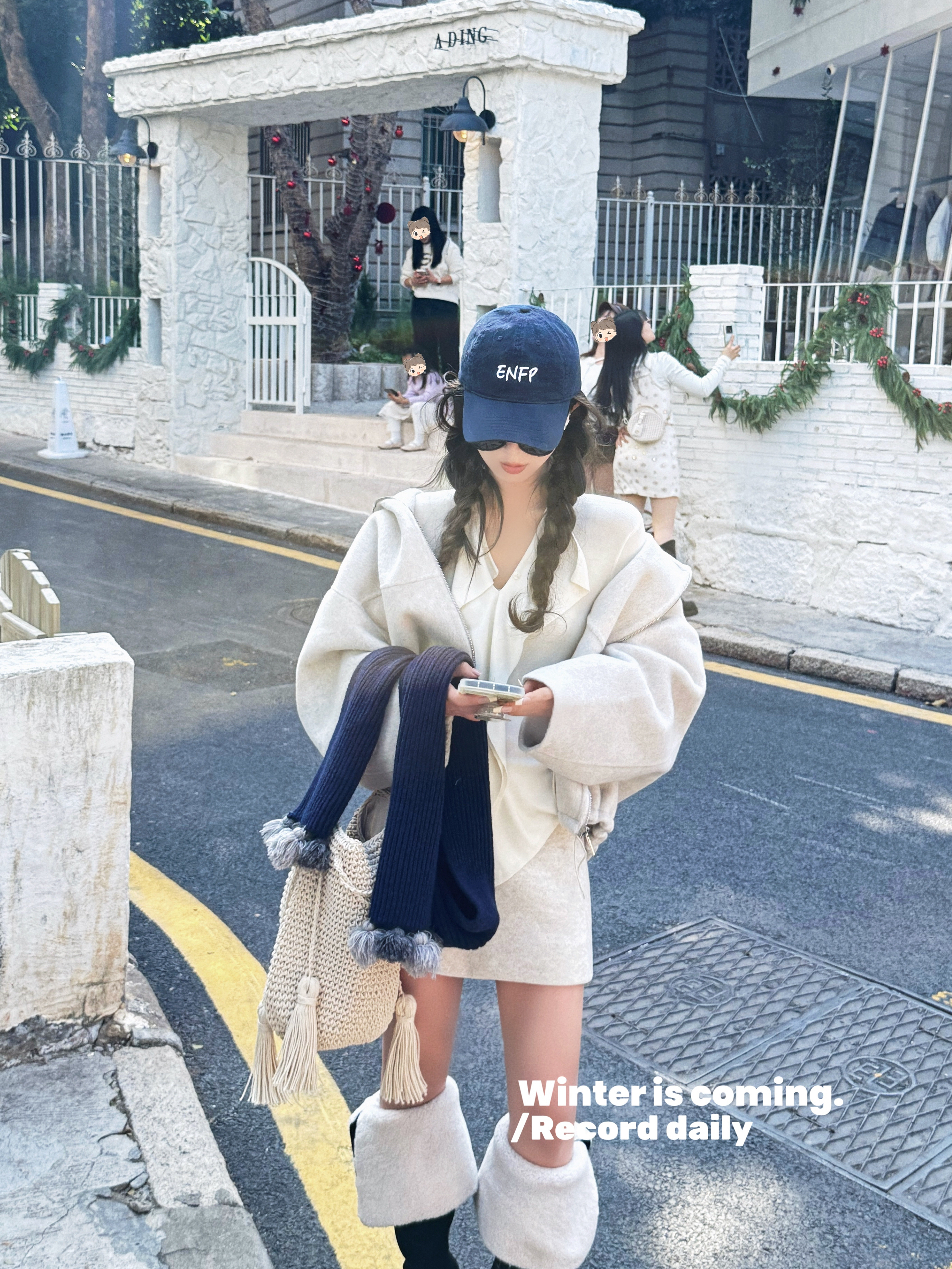 LISEYEN设计师原创 70羊毛戴帽轮廓型外套女宽松百搭上衣斗篷裤裙