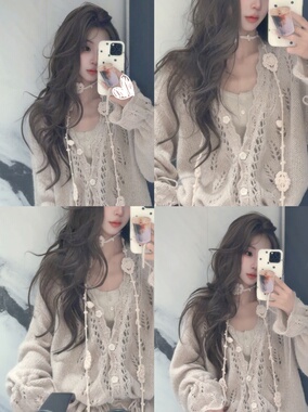 Liseyen设计师款 今年好火 试下我做的版本吧 花朵毛衣女休闲针织