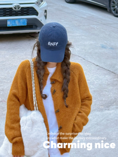 高级感百搭外穿针织上衣 女冬季 LISEYEN设计师原创 南瓜毛衣开衫